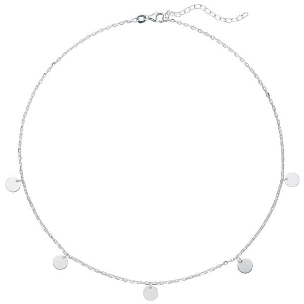 Collier Halskette 925 Sterling Silber diamantiert 44 cm Kette Silberkette